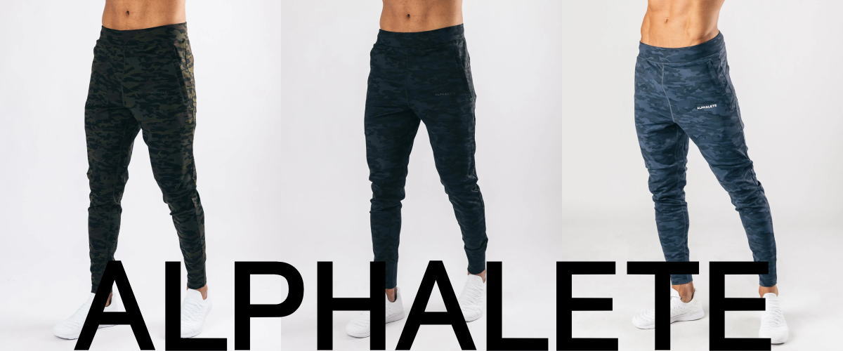 ALPHALETE アルファリート ジョガーパンツ メンズ スポーツ ジョガーパンツ メンズ ジム トラックスーツ パンツ フィジーカー ジップポケット ストレッチ プロ エリート ジョガーパンツ 迷彩 ボディビル パンツ フィジーク 【取寄】【ボトムス単品】
