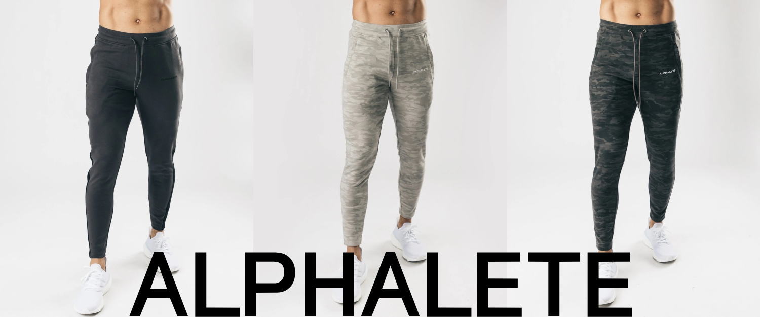 ALPHALETE アルファリート ジョガーパンツ メンズ スポーツ ジョガーパンツ メンズ ジム トラックスーツ パンツ フィジーカー ジップポケット ストレッチ コア ジョガーパンツ 迷彩 ライン ボディビル パンツ フィジーク 【取寄】【ボトムス単品】