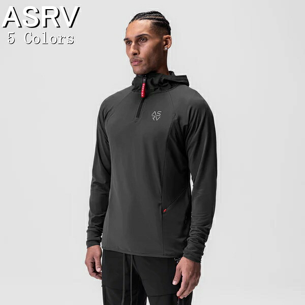 ASRV エステティックレボリューション パーカー メンズ 海外ブランド 大きいサイズ スポーツウェア メンズ トラックスーツ パーカー ジップポケット ジム 筋トレ ランニング 1/4ジップ サーマル トレーニング フーディ フィジーク パーカー ボディビル 【トップス単品】