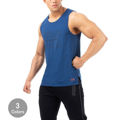 ジムエステティックス Gym Aesthetics トレーニングウエア メンズ タンクトップ 4ウェイストレッチ ライトウエイト マッスルフィット ボディビル タンクトップ TRAIN HARD グラフィック フィジーク トップス 【送料無料】【取寄】【トップス単品】
