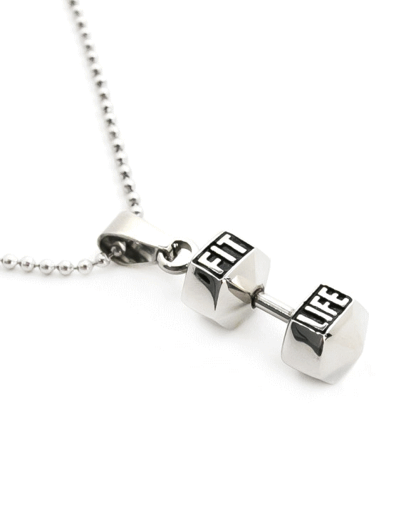 ダンベルネックレス メンズ レディース ネックレス 筋トレ アクセサリー シルバー ゴールド スポーツネックレス カラー：Silver Dumbbell Necklace アメリカンブランド ブレスレット 【送料無料】【納期2-4週間前後】 8,128円