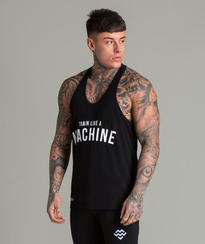 円高還元 Machine Fitness トレーニングウエア 海外ブランドボディビル ウェア フィジーク タンクトップ メンズメンズ タンクトップ テックファブリック トレインストリンガーマシンフィットネス フィジーク トップス単品 ｊｐｌａｍｐ 期間限定特別価格