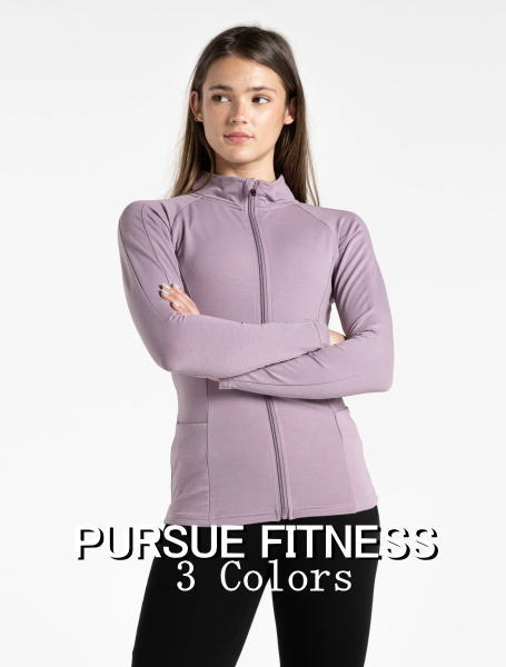 PURSUE FITNESS スポーツ ジャケット レディース 大きいサイズ スポーツウェア スポーツジャケット レディース ジム 筋トレ トラックスーツ トップス モックネック プロフィット003 トレーニングジャケット ボディビル レディース フィジーク ウェア 【トップス単品】