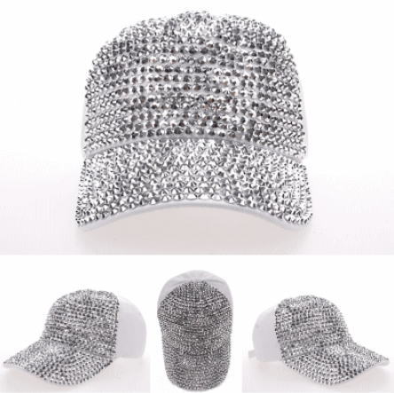 楽天市場】NYキラキラビジューストーン付きロゴキャップ3色/モノトーン