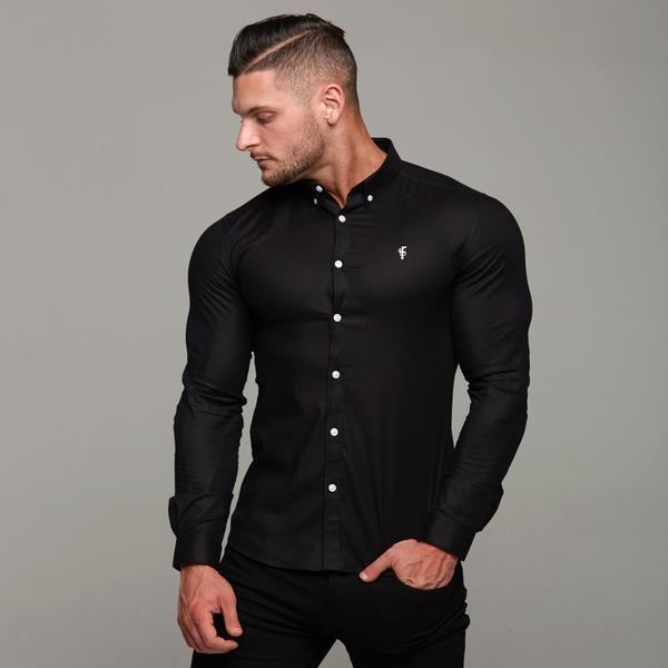 FATHER SONS ファーザーサン 【Fathersons】 ボディビルダー シャツ 大きいサイズ XL 2XL 3XL 4XL スーパースリム ストレッチ オックスフォードシャツ 長袖 【ＵＫ発】【取寄せ】【送料無料】【トップス単品】