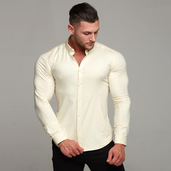 FATHER SONS ファーザーサン 【Fathersons】 ボディビルダー シャツ 大きいサイズ XL 2XL 3XL 4XL スーパースリム ストレッチ オックスフォードシャツ 長袖 【ＵＫ発】【取寄せ】【送料無料】【トップス単品】