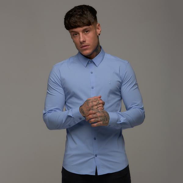 FATHER SONS ファーザーサン 【Fathersons】 ボディビルダー シャツ 大きいサイズ XL 2XL 3XL 4XL スーパースリム ストレッチシャツ 長袖 【ＵＫ発】【取寄せ】【送料無料】【トップス単品】