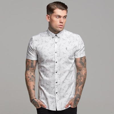 FATHER SONS ファーザーサン 【Fathersons】 ボディビルダー シャツ 大きいサイズ XL 2XL 3XL 4XL メンズシャツ スーパースリム ストレッチシャツ 半袖 【ＵＫ発】【取寄せ】【送料無料】【トップス単品】