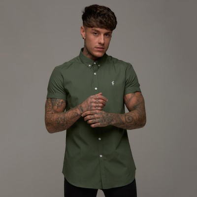 FATHER SONS ファーザーサン 【Fathersons】 ボディビルダー シャツ 大きいサイズ XL 2XL 3XL 4XL メンズシャツ ボタンダウン クラシックシャツ 半袖 【ＵＫ発】【取寄せ】【送料無料】【トップス単品】