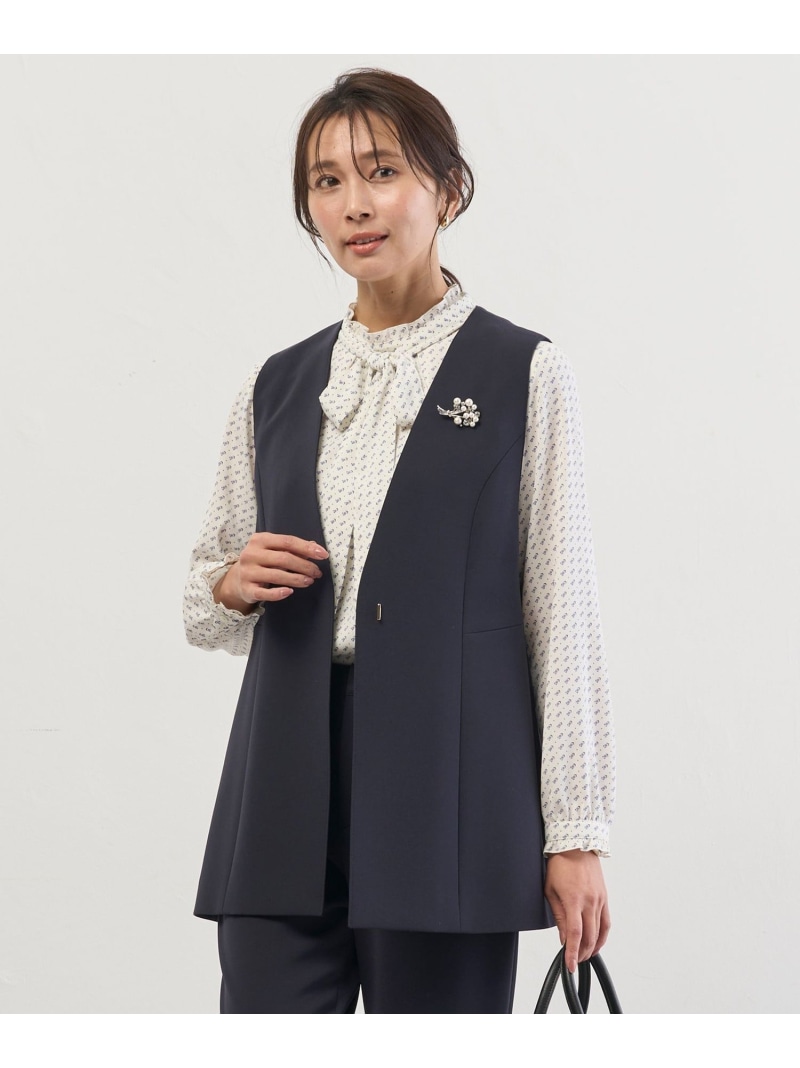 【セットアップ対応】セラテリーダブルクロス ジレ J.PRESS ジェイプレス ジャケット・アウター その他のジャケット・アウター ブラック ネイビー グレー【送料無料】[ Fashion]