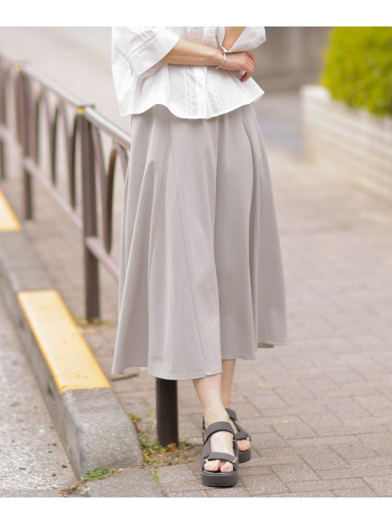 【SALE／50%OFF】【洗える】トリコットバイオ 太陽面爆発 スコート J.PRESS ジェイ押し付ける スコート ロング・マキシスコート ベージュ 黒いこと 赤銅色【RBA_E】【貨物輸送無料】[ Fashion]