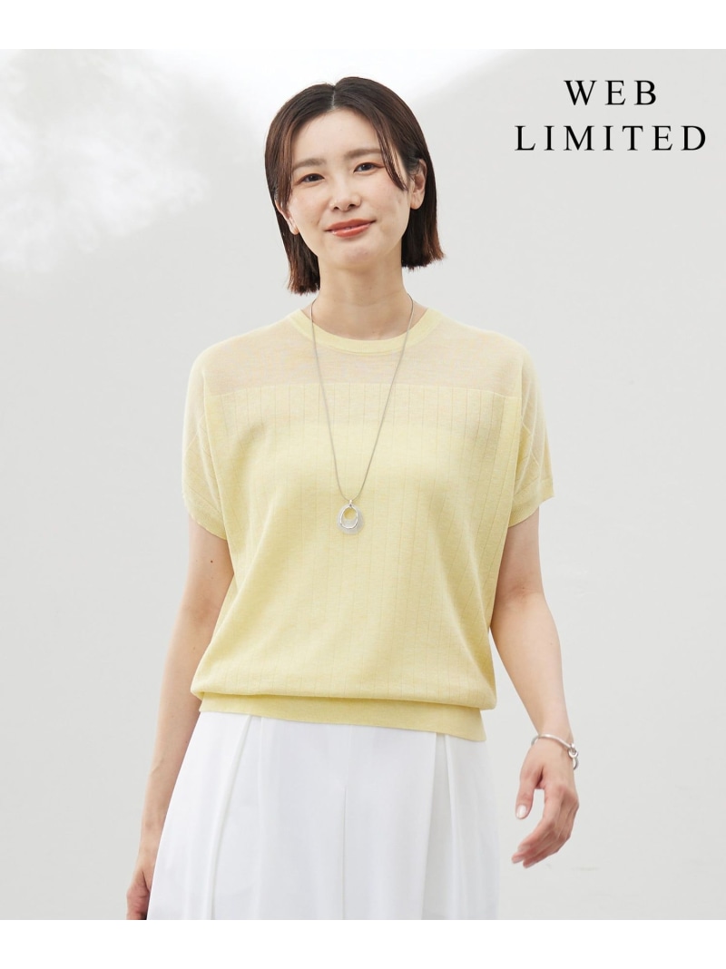 【SALE／40%OFF】【WEB限定カラーあり・洗える】Vis/Peスパーク ストライプ ニット J.PRESS LADIES L ジェイプレス トップス ニット ベージュ グレー イエロー ブラウン【RBA_E】【送料無料】[ Fashion]｜J.PRESS