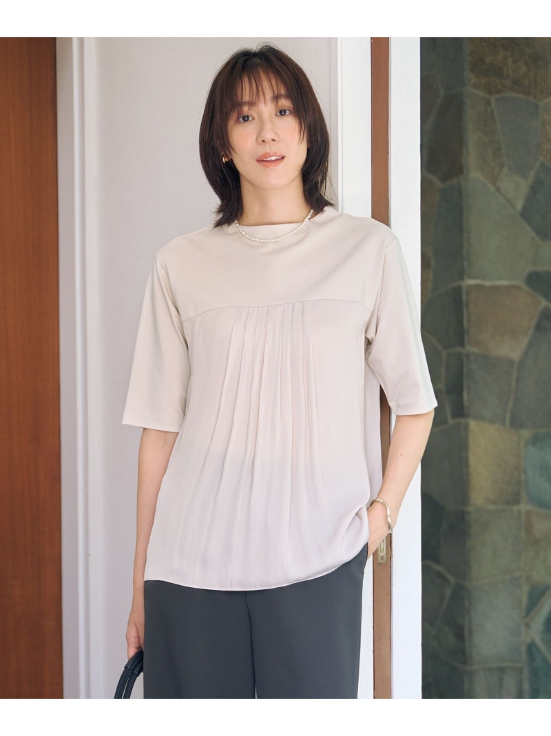 【SALE／40%OFF】【洗える・抗菌防臭・接触冷感・吸水速乾】ドライポンチ フレア カットソー J.PRESS ジェイプレス トップス カットソー・Tシャツ ベージュ ブラック ブルー【RBA_E】【送料無料】[ Fashion]