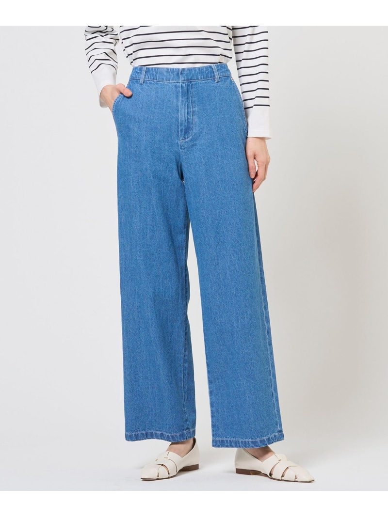 コットンリネン 7oz デニム セミワイド パンツ J.PRESS ジェイプレス パンツ その他のパンツ【送料無料】[ Fashion]