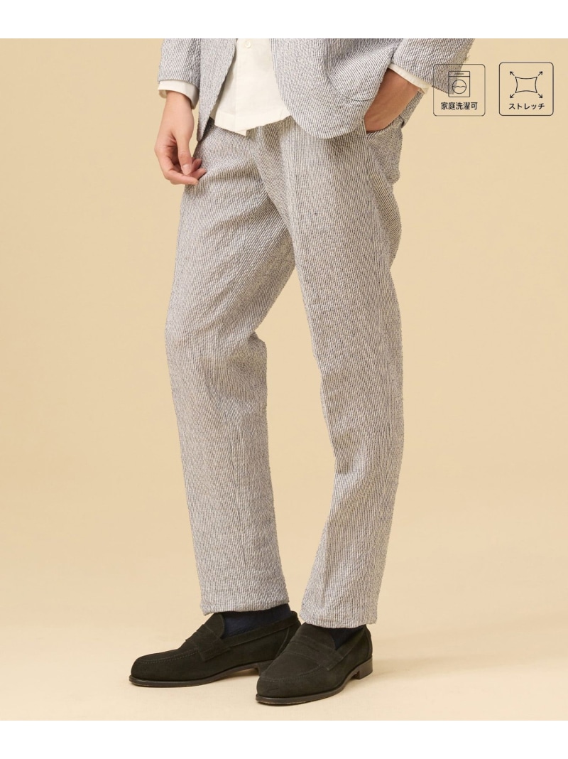 ストレッチリネンサッカー パンツ J.PRESS ジェイプレス パンツ その他のパンツ ネイビー【送料無料】[ Fashion]