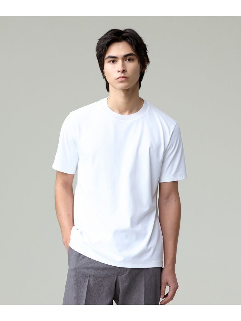 温度に寄り添う服.3シーズンこれ1着【調温機能 / 接触冷感】コンフォーマークルーネック Tシャツ J.PRESS ジェイプレス トップス カットソー・Tシャツ ベージュ ホワイト ネイビー【送料無料】[ Fashion]