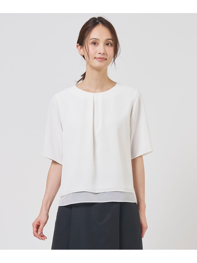 【SALE／20%OFF】ドライシフォン カットソー J.PRESS ジェイプレス トップス カットソー・Tシャツ ホワイト【RBA_E】【送料無料】[ Fashion]｜J.PRESS