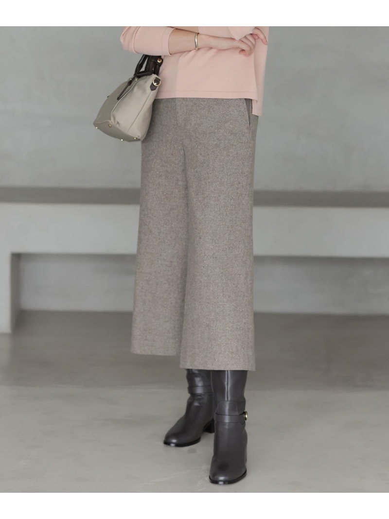 【SALE／30%OFF】シルクネップツイード クロップド ズボン下 J.PRESS LADIES L ジェイ押し付ける ズボン下 余分の物のズボン下 赤銅色 薄墨色【RBA_E】【貨物輸送無料】[ Fashion]