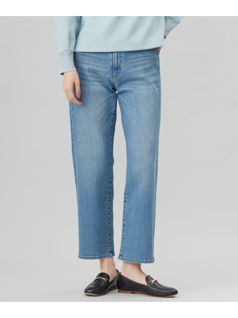 【洗える】BASIC STRETCH DENIM ボーイフィット パンツ J.PRESS ジェイプレス パンツ ジーンズ・デニムパンツ ブラック ネイビー ブルー【送料無料】[ Fashion]