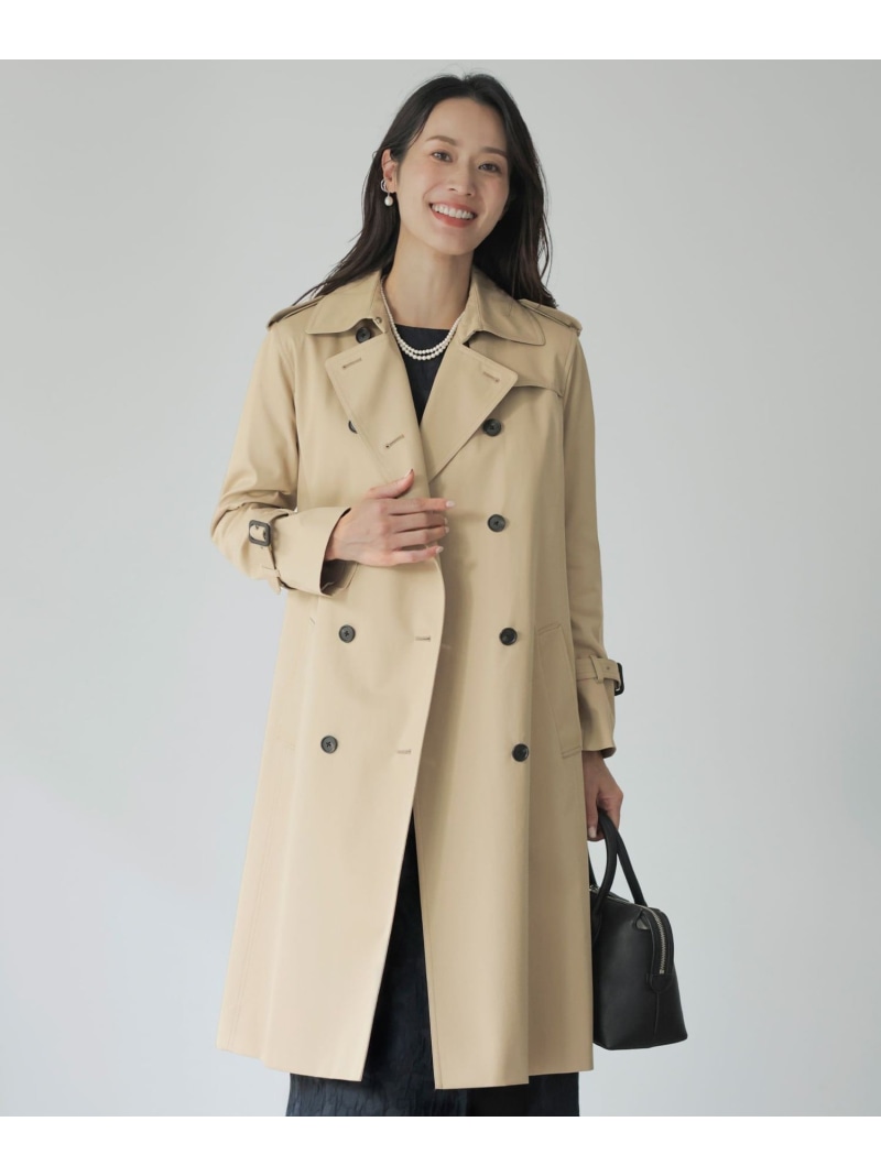 【撥水】ギャバベンタイル トレンチコート J.PRESS ジェイプレス ジャケット・アウター トレンチコート ブラウン【送料無料】[ Fashion]｜J.PRESS