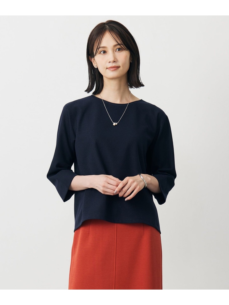 【SALE／40%OFF】ラメ針抜き カットソー J.PRESS ジェイプレス トップス カットソー・Tシャツ ネイビー ベージュ【RBA_E】【送料無料】[ Fashion]