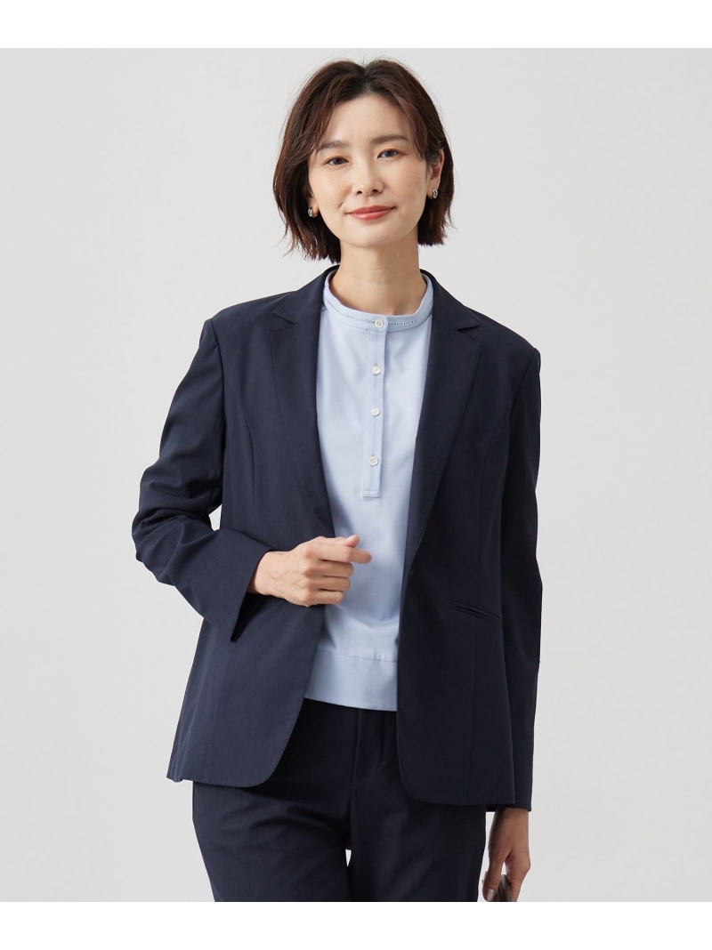 【SALE／30%OFF】【セットアップ対応】セルロースリネンストレッチ テーラード ジャケット J.PRESS ジェイプレス ジャケット・アウター テーラードジャケット・ブレザー ネイビー【RBA_E】【送料無料】[ Fashion]