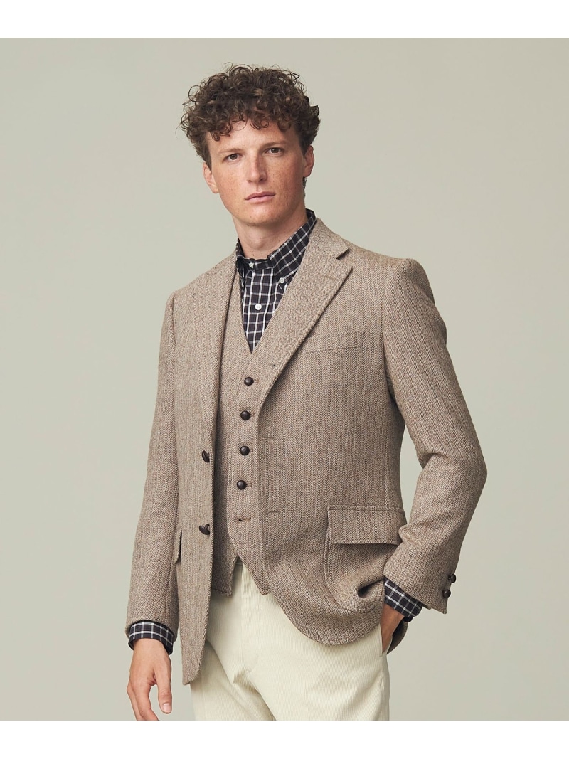 678 新品 ジェイプレス Jプレス LOVAT ツイード ジャケット AB6 美品】J PRESS ジェイプレス テーラードジャケット Lovat ヘリンボーン