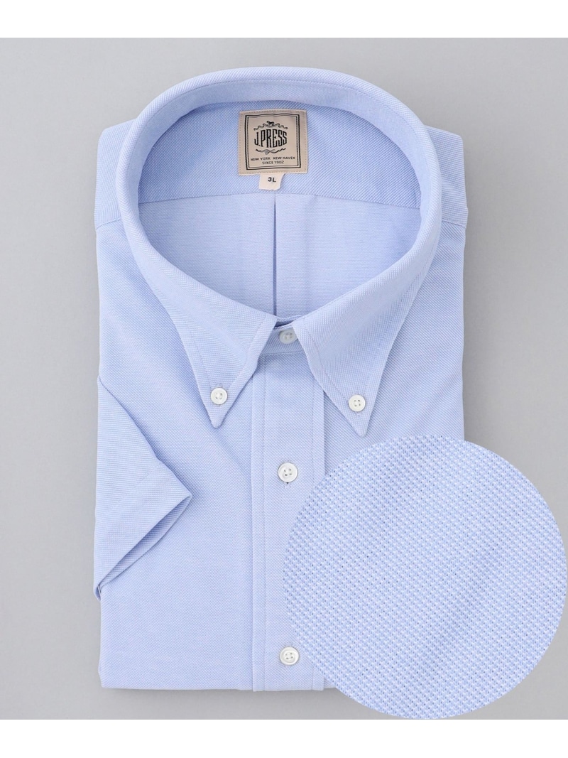 【SALE／20%OFF】【KING SIZE】【J.PRESS OXFORD JERSEY】カノコインレイ パッチポケットシャツ / B.D. J.PRESS ジェイプレス トップス シャツ・ブラウス ネイビー ブルー ホワイト【RBA_E】【送料無料】[ Fashion]｜J.PRESS