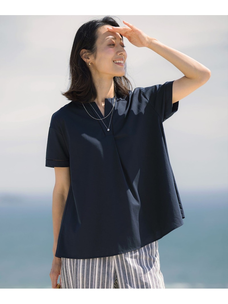 プレーティングジャージー チュニック丈 カットソー J.PRESS LADIES L ジェイプレス トップス カットソー・Tシャツ グレー ピンク ネイビー【送料無料】[ Fashion]｜J.PRESS
