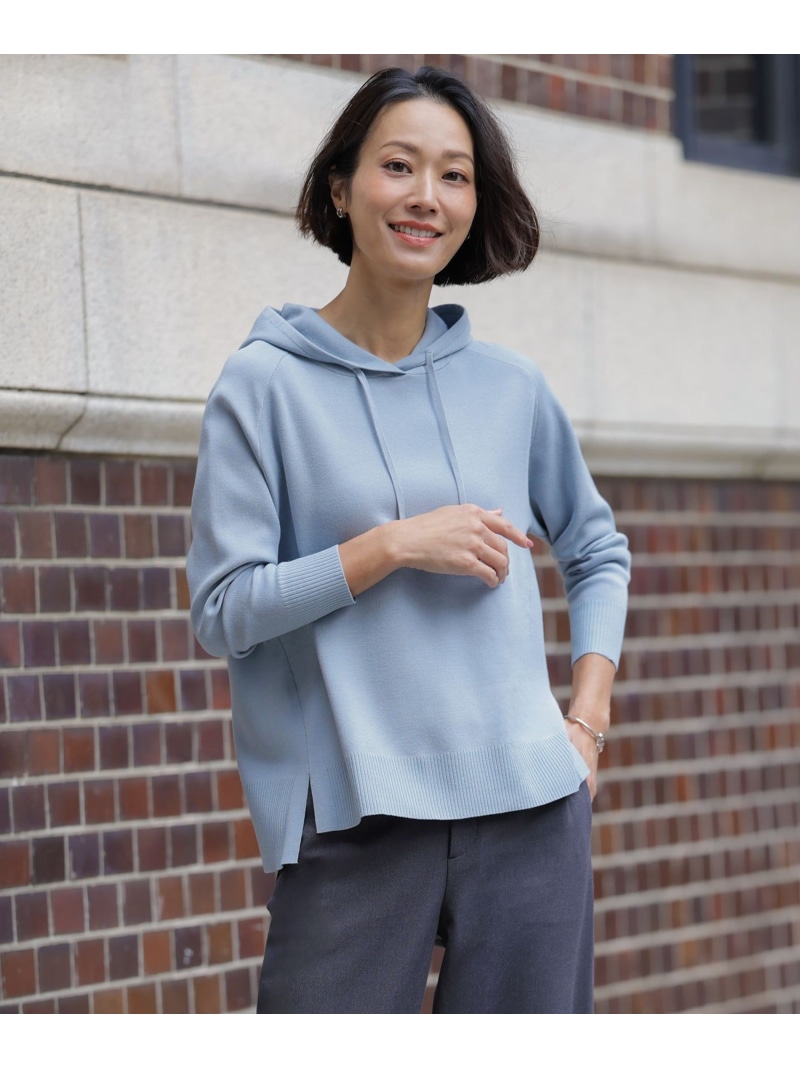 【SALE／40%OFF】Smooth ニット パーカー J.PRESS ジェイプレス トップス パーカー・フーディー ブルー ピンク ネイビー【RBA_E】【送料無料】[ Fashion]｜J.PRESS