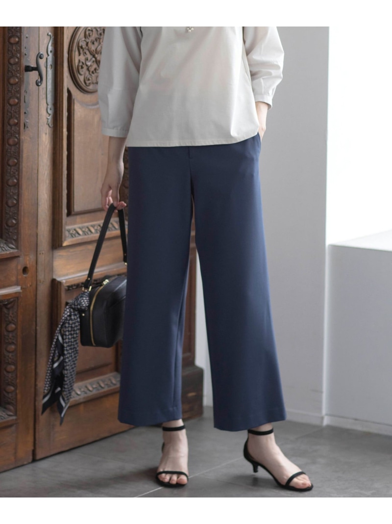 【WEB限定カラーあり】T/Rアルガンシルク ワイド パンツ J.PRESS LADIES L ジェイプレス パンツ その他のパンツ グレー ブラック ブラウン ブルー ネイビー【送料無料】[ Fashion]｜J.PRESS