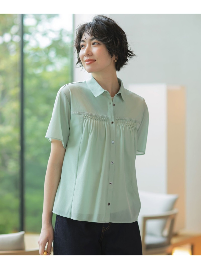 シアードライトリコット シャツライク カットソー J.PRESS ジェイプレス トップス カットソー・Tシャツ ネイビー グリーン グレー【送料無料】[ Fashion]｜J.PRESS