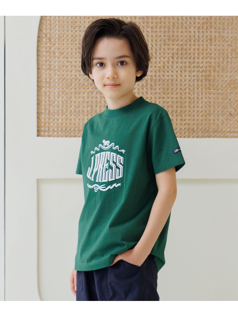 【90-130cm】 50/2天竺ロゴTシャツ J.PRESS ジェイプレス トップス カットソー・Tシャツ ホワイト ネイビー カーキグリーン【送料無料】[ Fashion]