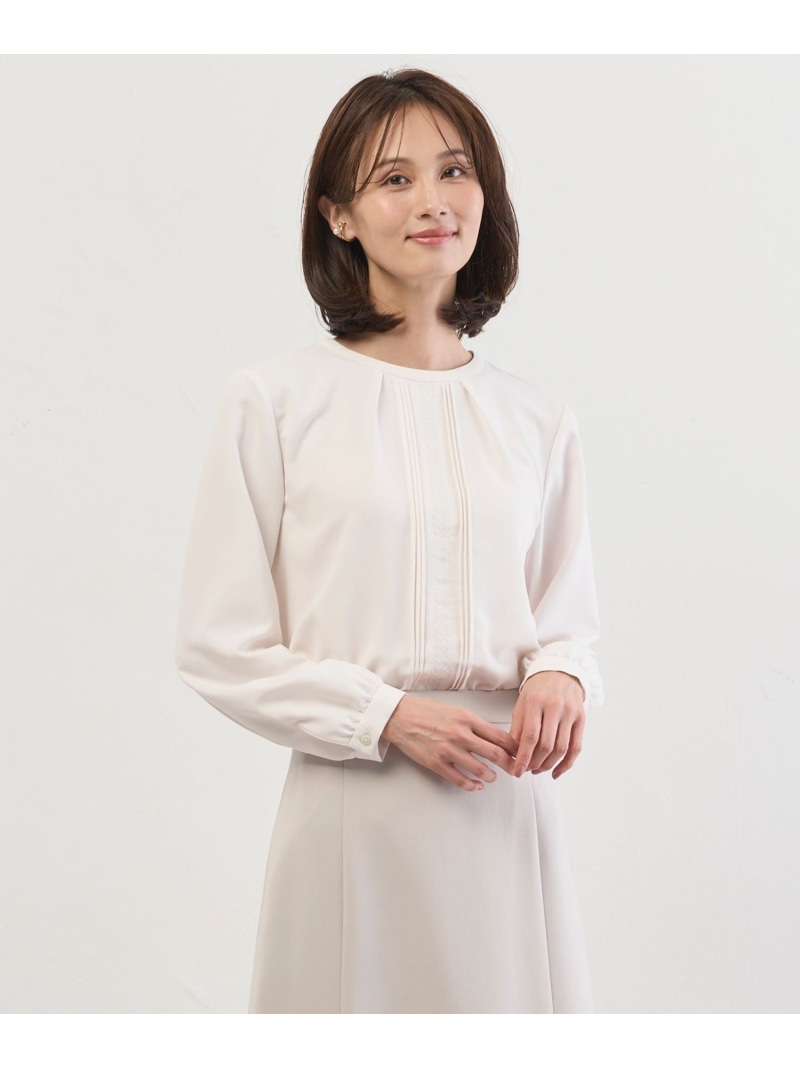 【SALE／30%OFF】ヌーディスバックサテン ブラウス J.PRESS ジェイプレス トップス シャツ・ブラウス ホワイト ネイビー【RBA_E】【送料無料】[ Fashion]