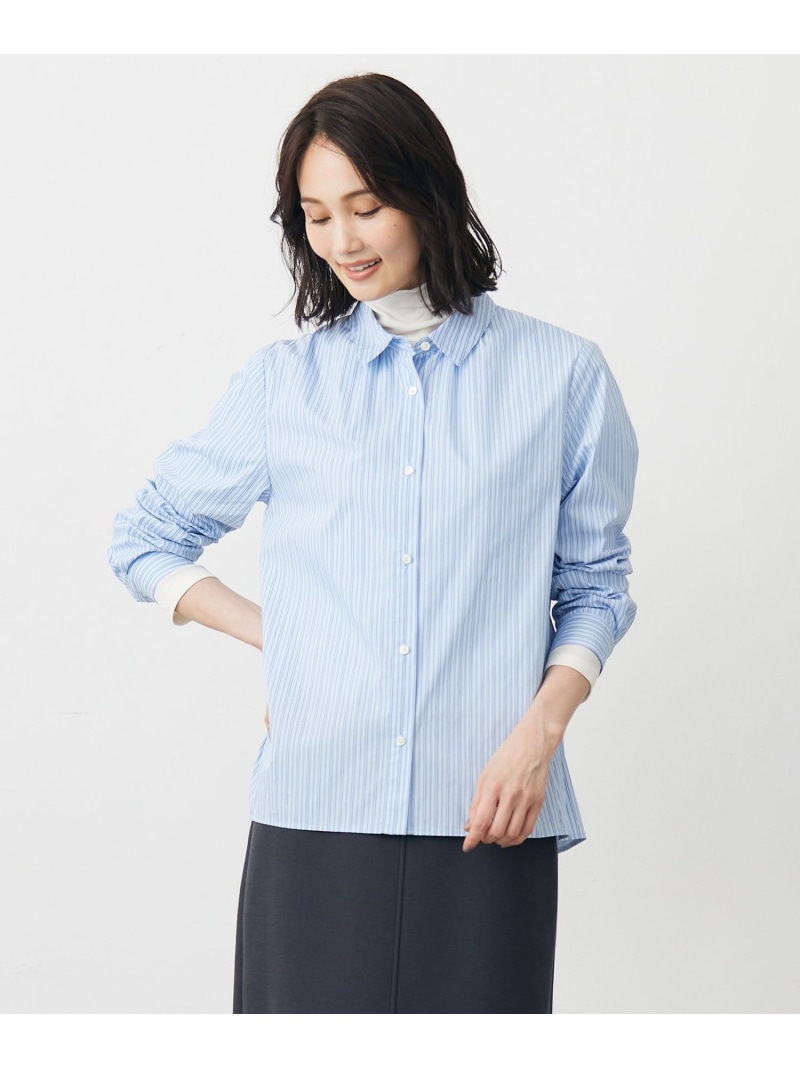 【SALE／30%OFF】BEZ ドビーストライプ シャツカラー ブラウス J.PRESS ジェイプレス トップス シャツ・ブラウス ブルー ホワイト【RBA_E】【送料無料】[ Fashion]