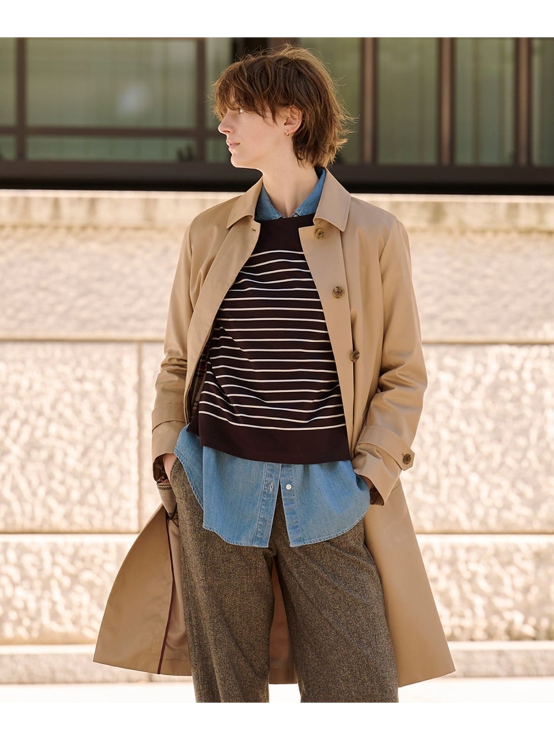 コンパクトギャバ ステンカラー コート J.PRESS ジェイプレス ジャケット・アウター ステンカラーコート ベージュ【送料無料】[ Fashion] 35,679円