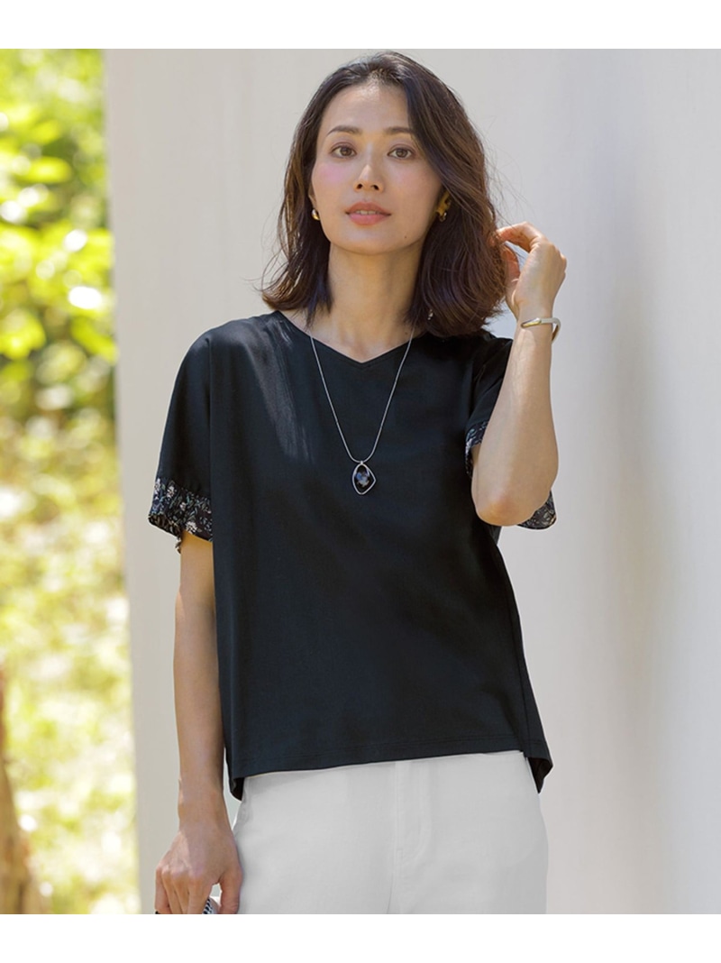 【一枚で着映え】LIBERTY二人組 フレンチ衣袂 カットソー J.PRESS LADIES L ジェイ押しつける トップス カットソー・ティーシャツ 米国海軍 薄墨色【貨物輸送無料】[ Fashion]