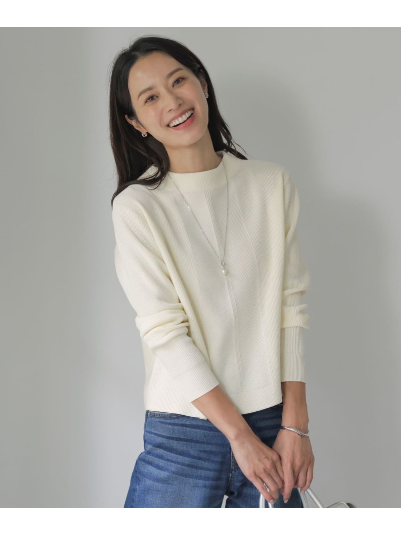 【SALE／50%OFF】【洗える】CLEAR COTTON BLEND ボトルネック ニット J.PRESS ジェイプレス トップス ニット イエロー グリーン ホワイト ピンク【RBA_E】【送料無料】[ Fashion]｜J.PRESS
