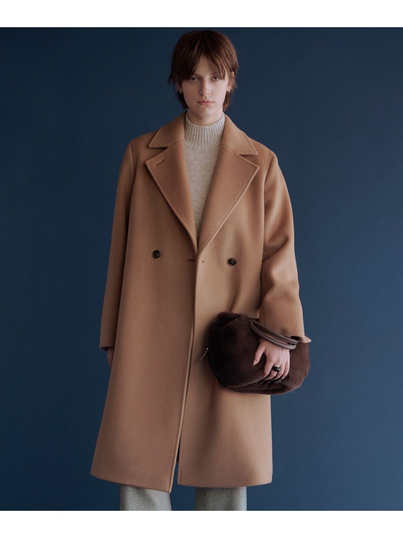 【SALE／20%OFF】Pureラムウール ダブル ロングコート J.PRESS ジェイプレス ジャケット・アウター その他のジャケット・アウター ブラウン ブラック【RBA_E】【送料無料】[ Fashion]｜J.PRESS