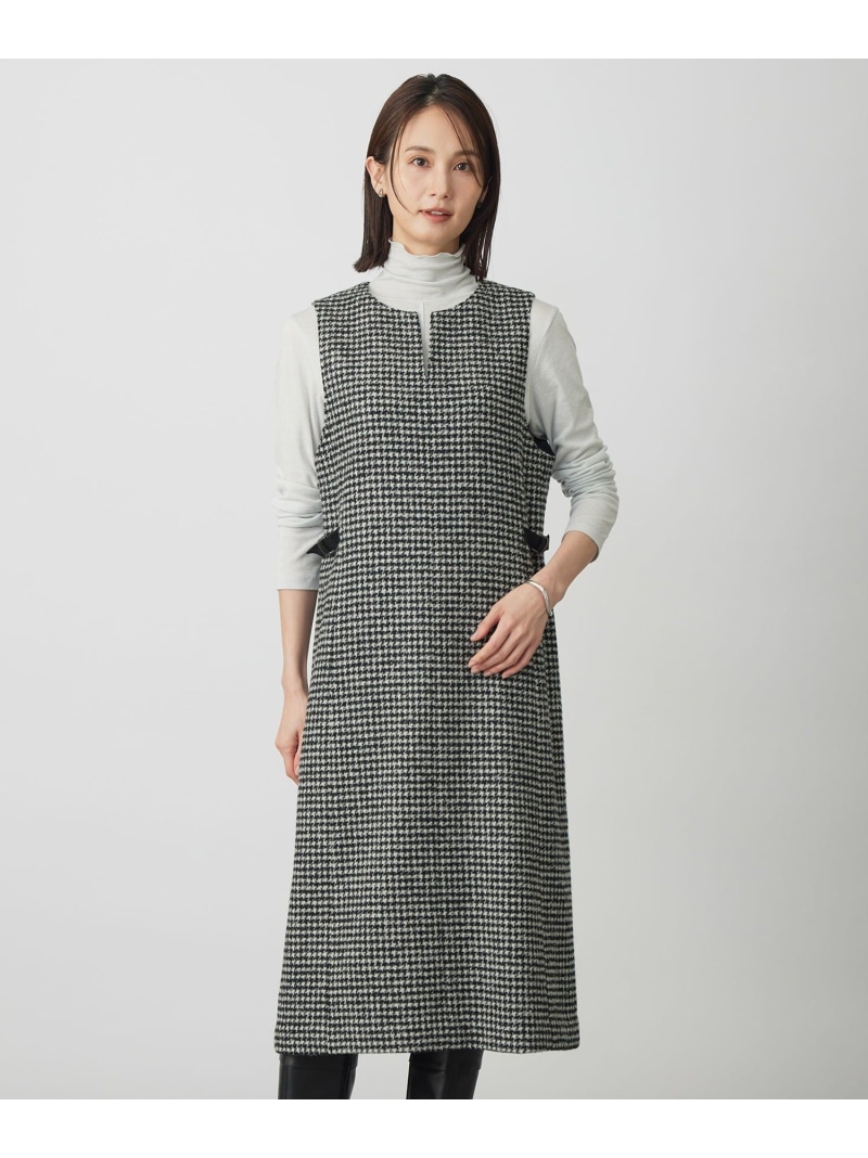 【SALE／30%OFF】毛糸地絹 ハウンドトゥース 前掛けスコート J.PRESS ジェイ押し付ける 衣装・御召しもの 前掛けスコート 赤銅色【RBA_E】【貨物輸送無料】[ Fashion]