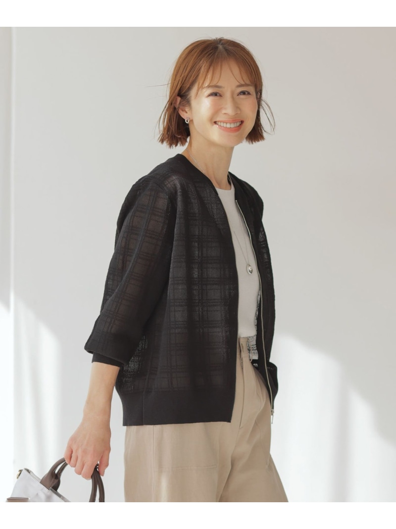 J.Press Ladies ニット　アウター 楽天市場】【SALE／40%OFF】【洗える】SHEER JACQUARD ニット
