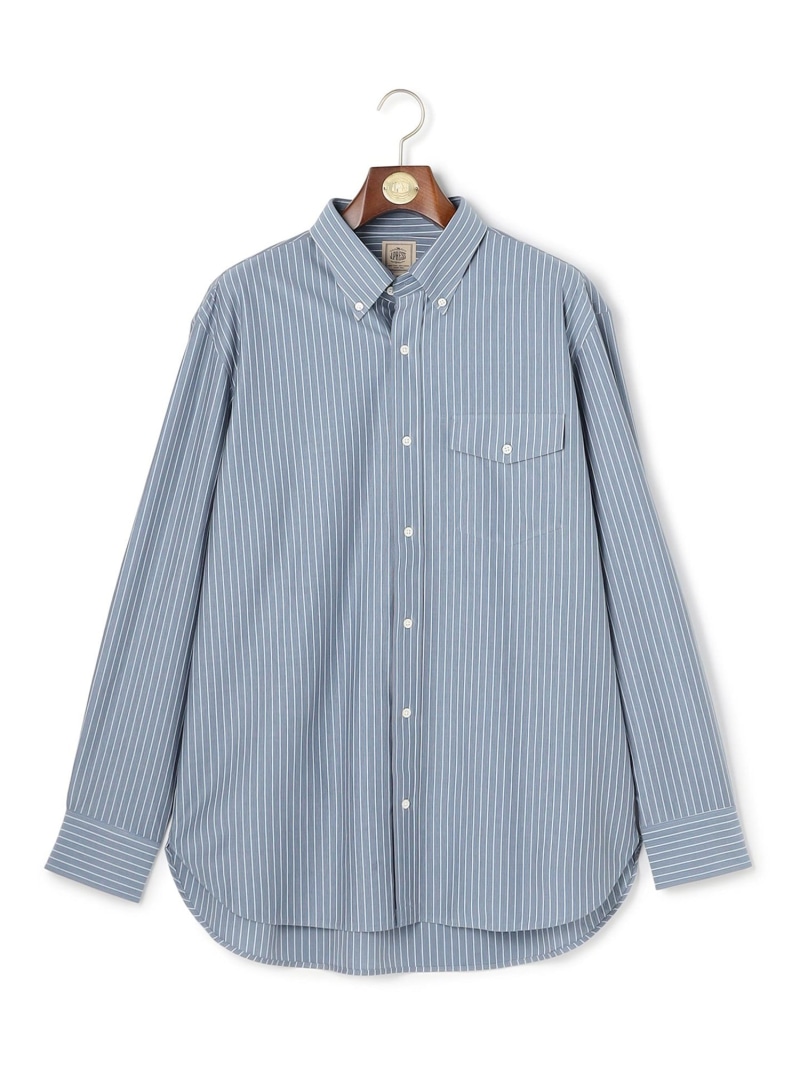 【SALE／20%OFF】【KING SIZE】【KANEMASA JERSEY】ストライプボタンダウン シャツ J.PRESS ジェイプレス トップス シャツ・ブラウス ホワイト【RBA_E】【送料無料】[ Fashion]