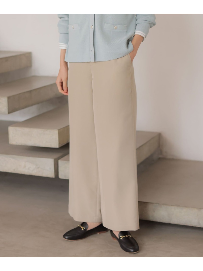 Springピーチ セミワイド パンツ J.PRESS ジェイプレス パンツ その他のパンツ ベージュ グリーン【送料無料】[ Fashion]