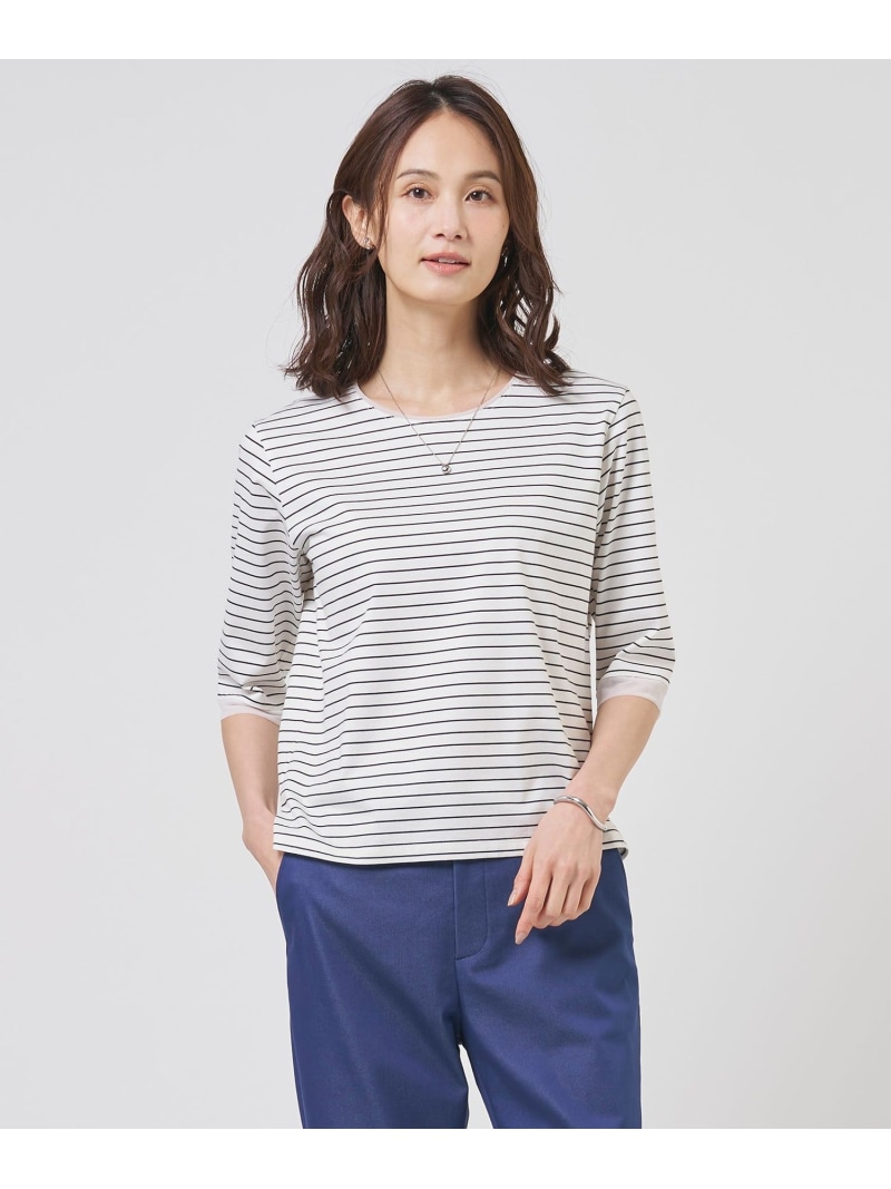 スムースジャージー 間借り人 カットソー J.PRESS LADIES L ジェイ押しつける トップス カットソー・ティーシャツ 白いこと【貨物輸送無料】[ Fashion]