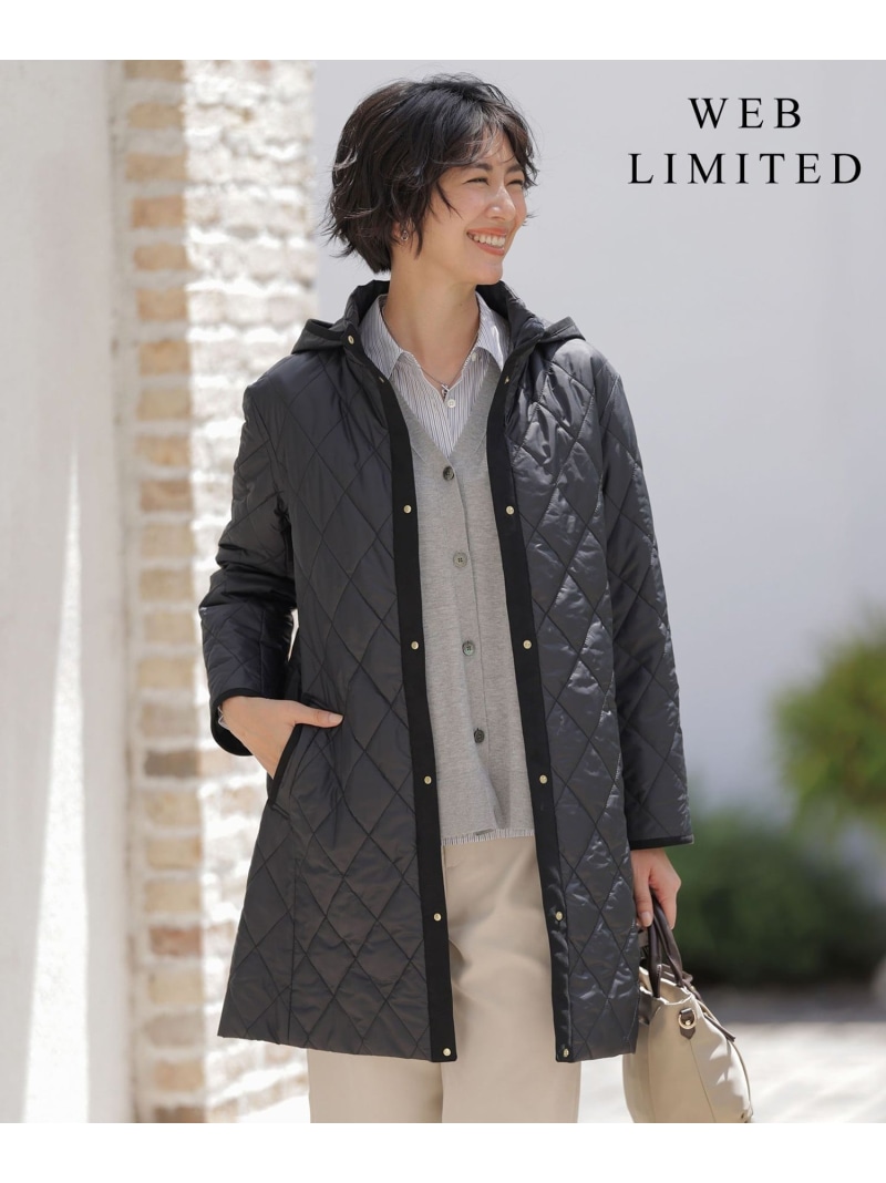【SALE／30%OFF】【WEB限定カラーあり・2way】コンパクトタフタキルティング  フーデッド コート J.PRESS ジェイプレス ジャケット・アウター その他のジャケット・アウター ホワイト ブラウン ネイビー ベージュ ブラック【RBA_E】【送料無料】[ Fashion]