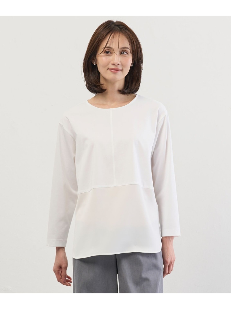 ベーシックジャージー レイヤードフレア カットソー J.PRESS ジェイプレス トップス カットソー・Tシャツ ホワイト【送料無料】[ Fashion]