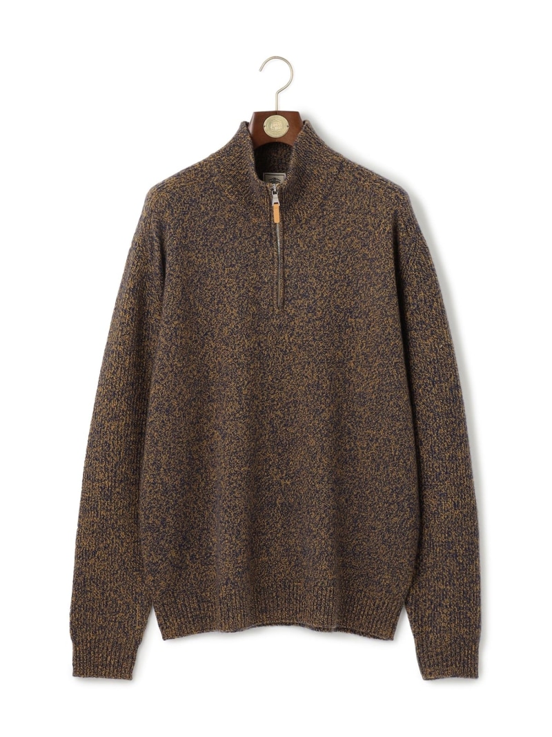 【SALE／20%OFF】【KING SIZE】【Cash Lamb\u0027s Wool】ハーフジップニット J.PRESS ジェイ押しつける トップス 編み物 米国海軍 青色 赤いこと 薄墨色 黄み【RBA_E】【貨物輸送無料】[ Fashion] メンズファッション-トップス-ニット・セーター