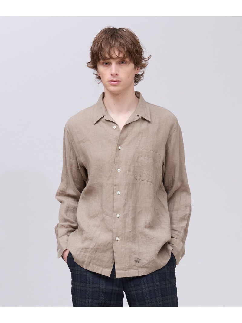【LIBECO】リネンオープンカラー シャツ J.PRESS ジェイプレス トップス シャツ・ブラウス ホワイト ネイビー ベージュ【送料無料】[ Fashion]｜J.PRESS 33,000円