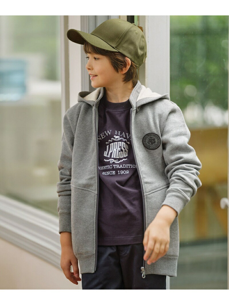 【楽天市場】【140170cm】裏起毛 パーカー J.PRESS ジェイプレス トップス パーカー・フーディー グレー ネイビー【送料無料