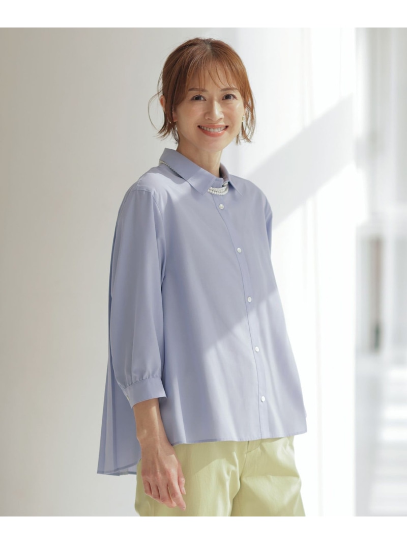 【SALE／50%OFF】【洗える】スパンローン バックプリーツ ブラウス J.PRESS LADIES L ジェイプレス トップス シャツ・ブラウス ベージュ ブルー ピンク【RBA_E】【送料無料】[ Fashion]